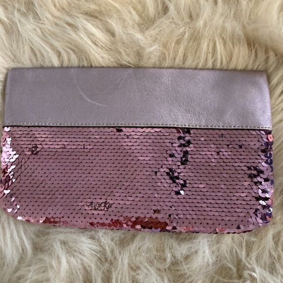 COACH Pink Poppy Sequin Spotlight Clutch - Picture 5 of 6